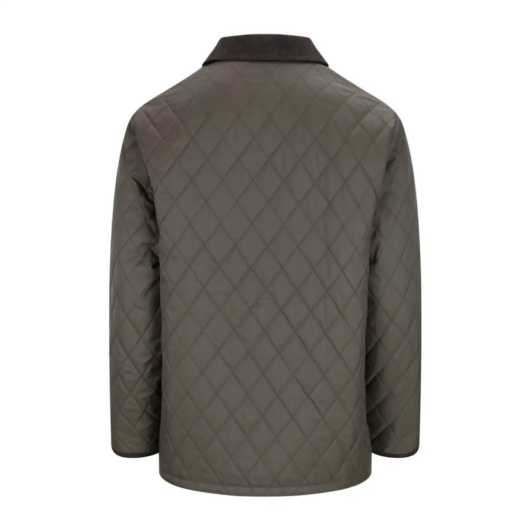 Quilted olive-green jacket with dark collar from New Forest Classic Quilted collection