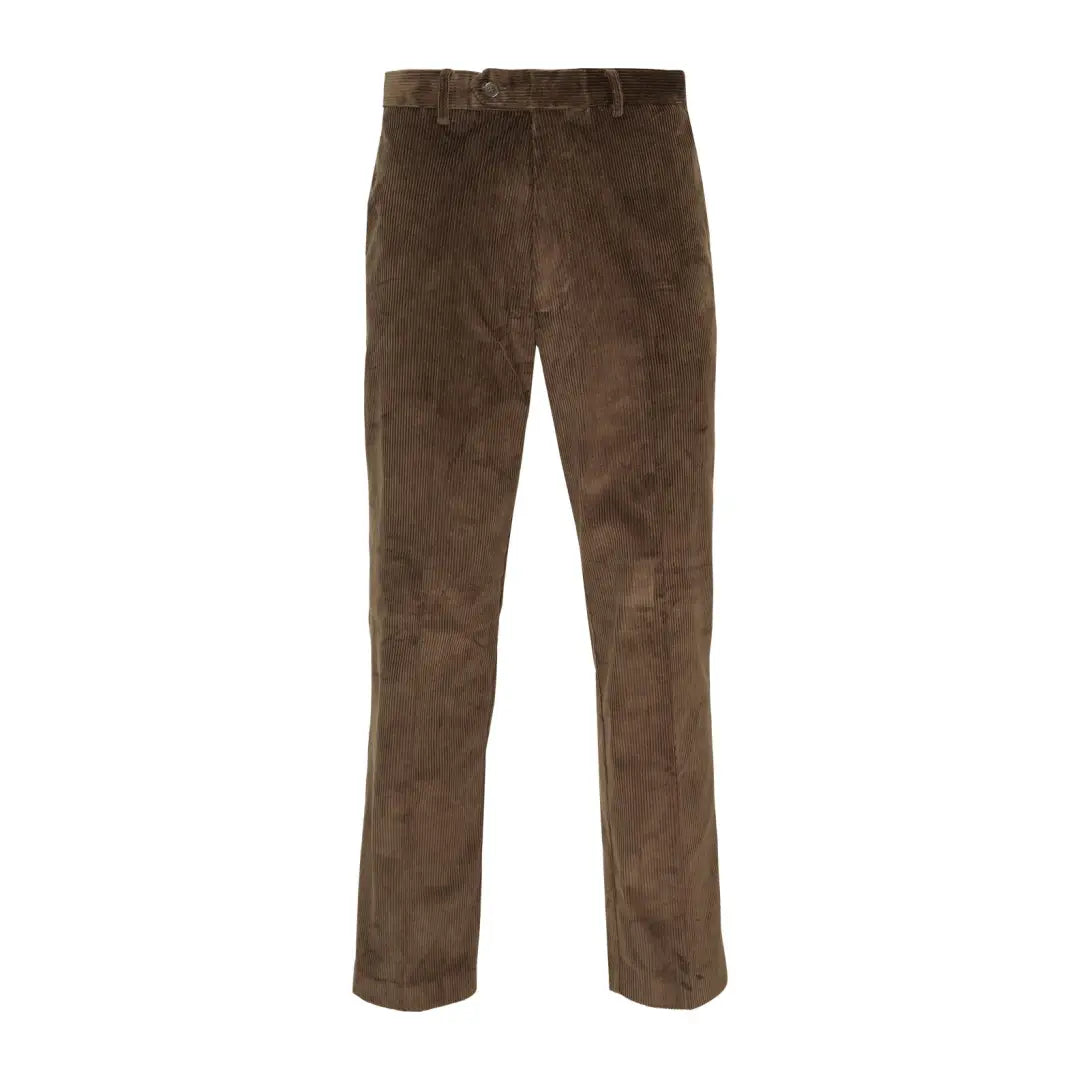 Brown straight leg cord trousers for stylish country clothing and hunting adventures