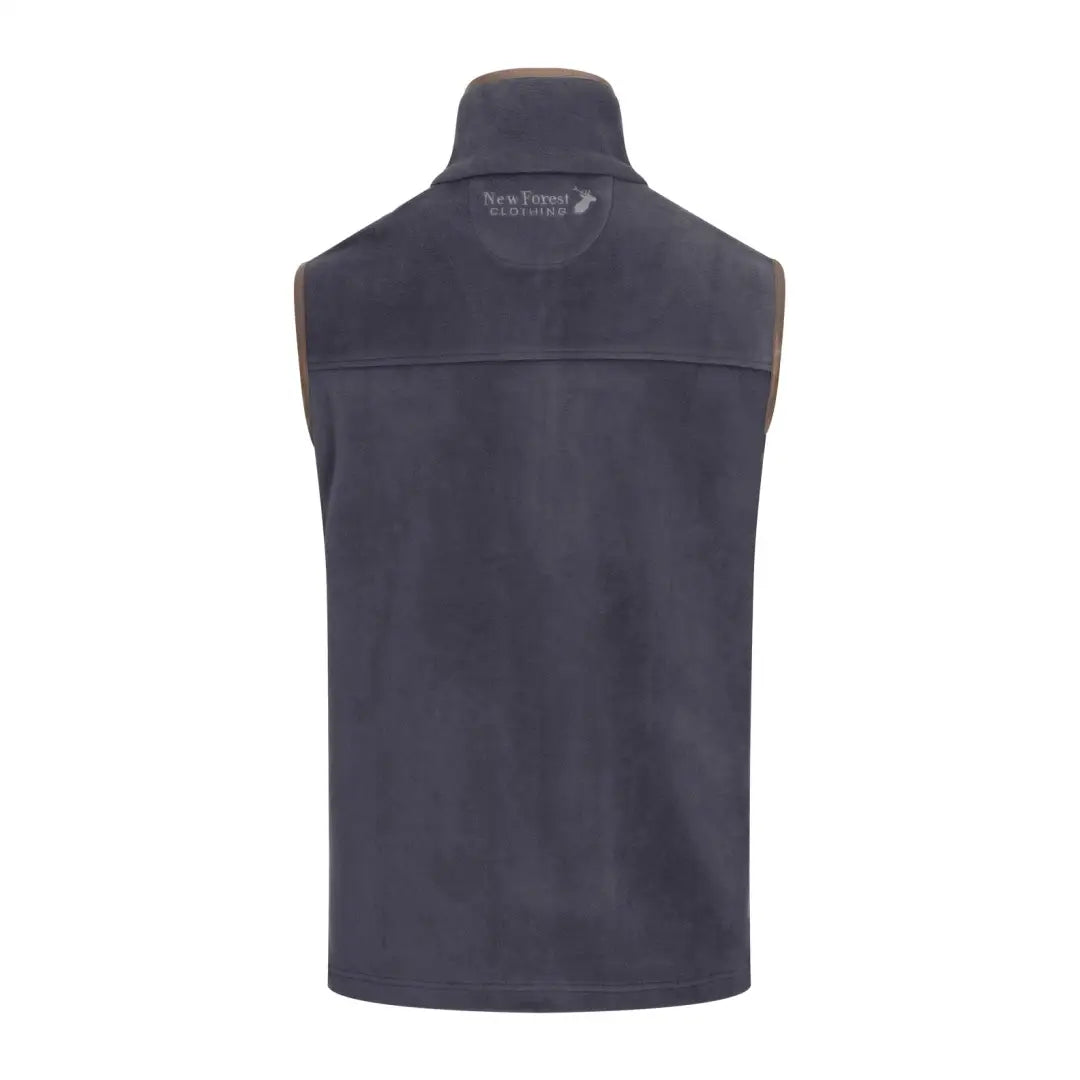 Dark gray sleeveless vest with high collar, perfect for your New Forest Fleece Gilet