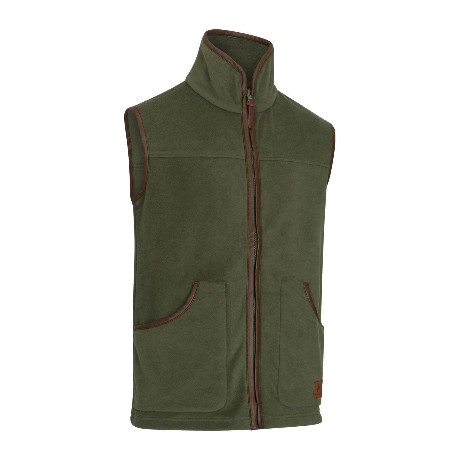 Olive green fleece vest from New Forest Fleece Gilet perfect for cozy outdoor adventures