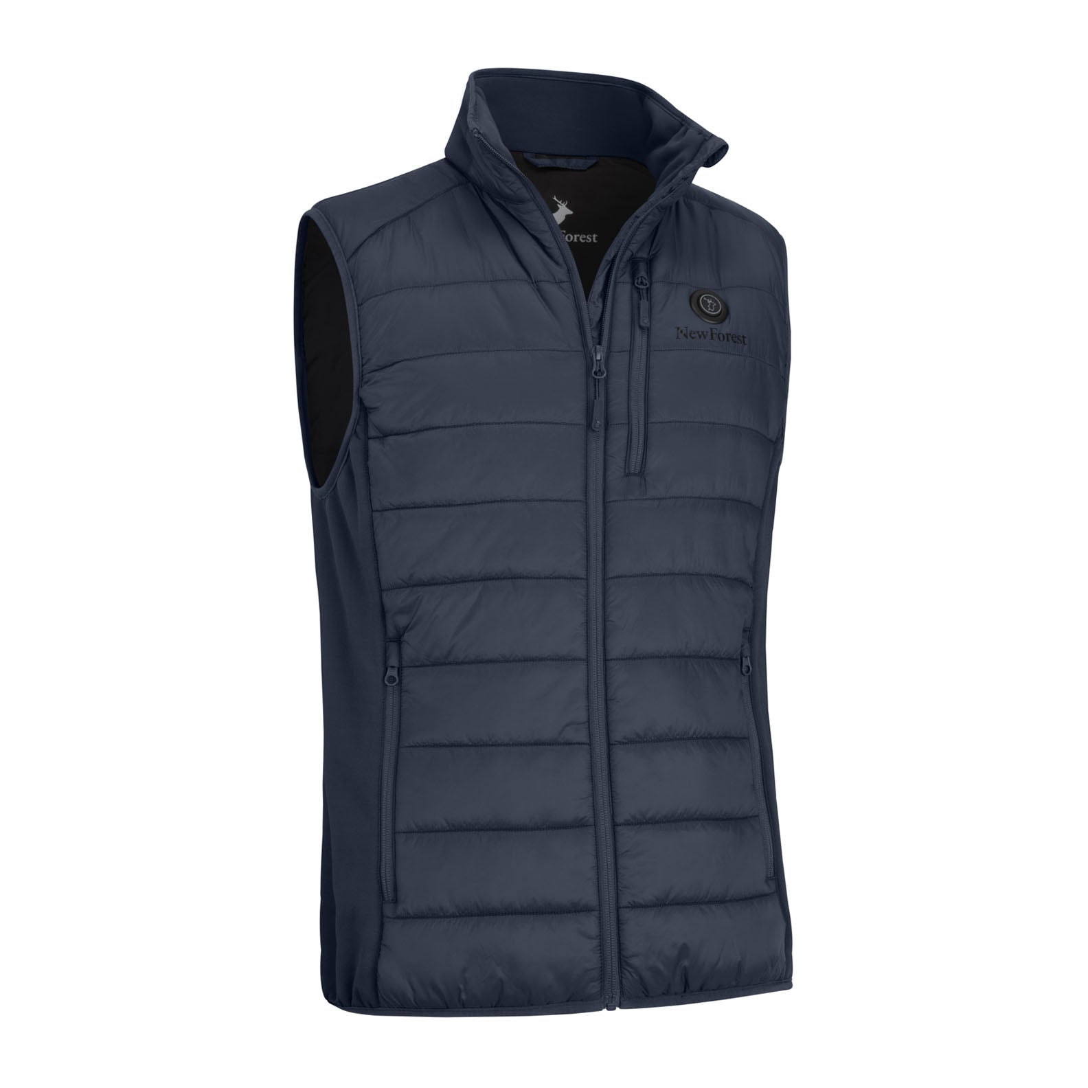 Navy blue quilted vest from the New Forest Heated Gilet for cozy warmth outdoors