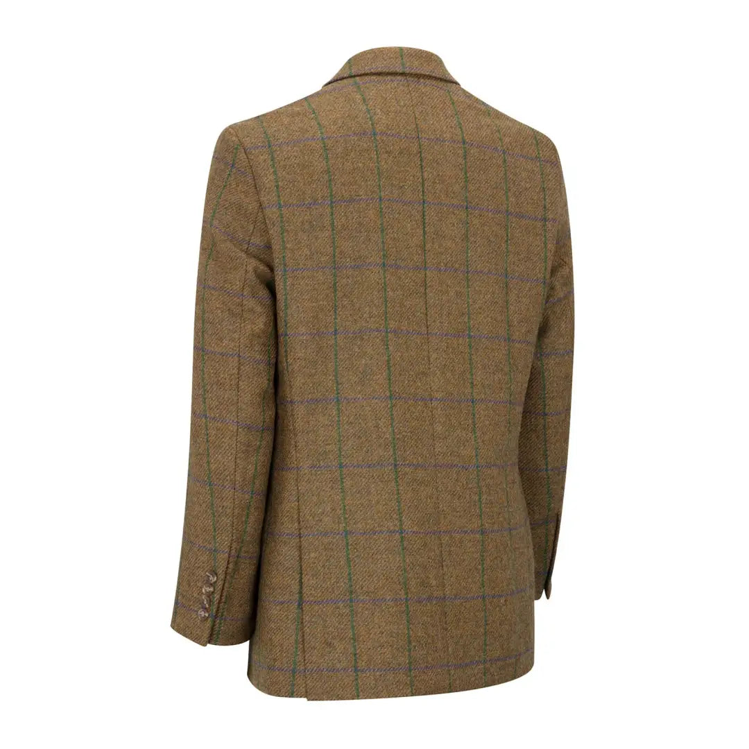 Tweed blazer with brown and green windowpane check from New Forest Heritage Tweed