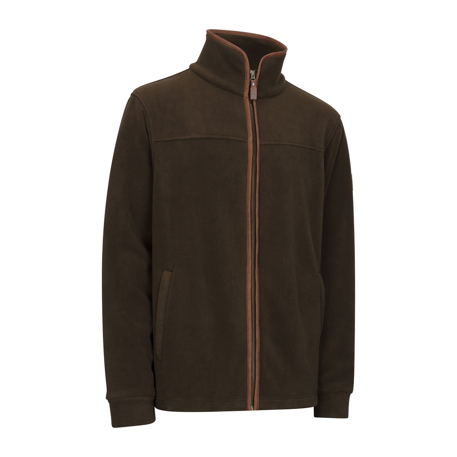 Brown zip fleece jacket from New Forest Knightwood, perfect for country clothing lovers