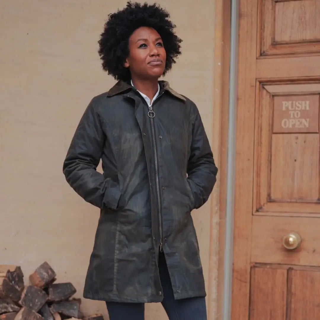 New Forest Ladies Longer Length Wax Jacket At New New Forest Clothing