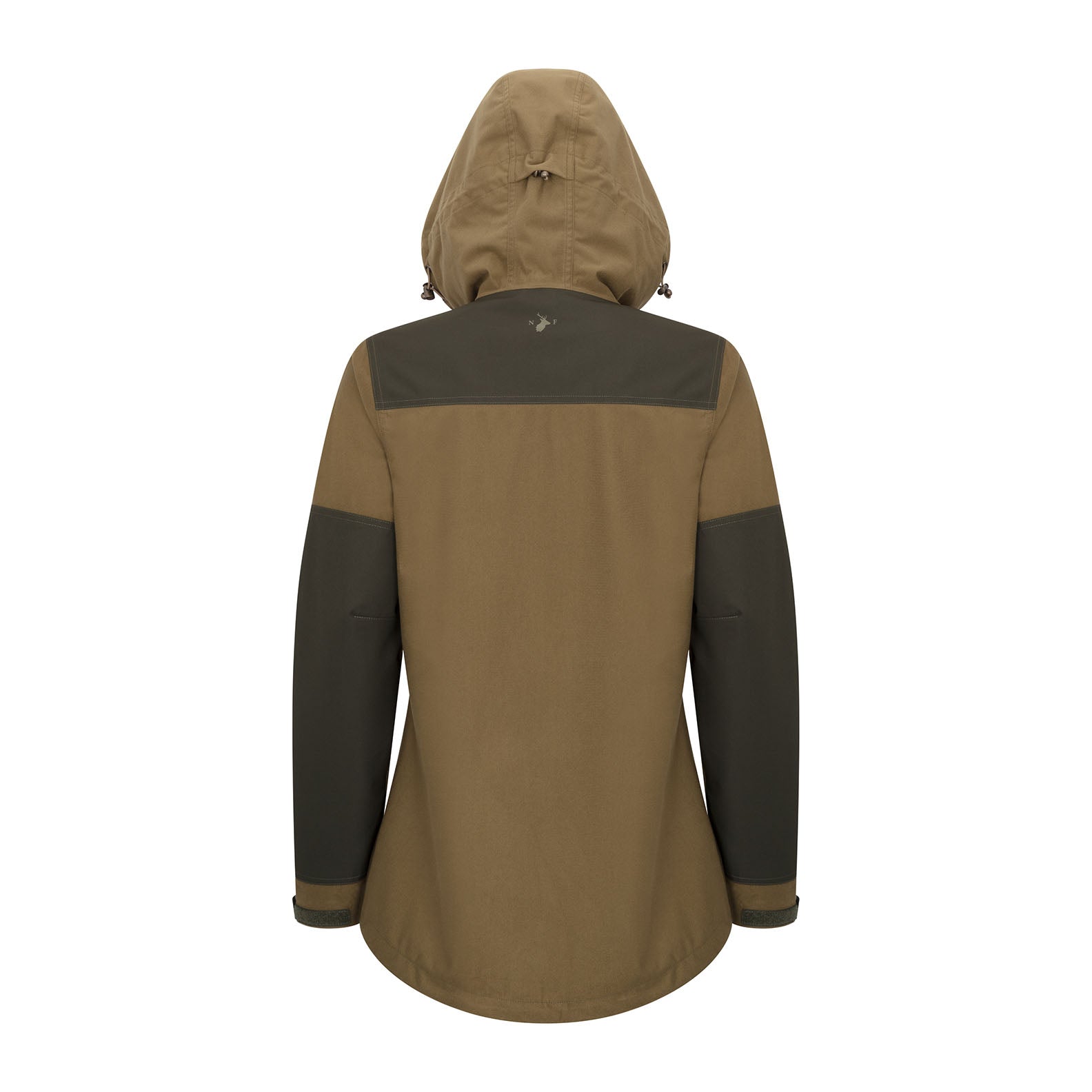 Brown and olive green hooded jacket from the New Forest Ladies Nightjar Smock collection