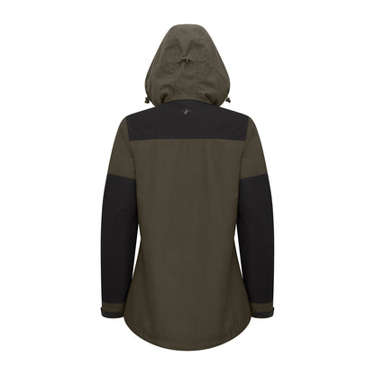 Olive green and black hooded New Forest Nightjar Smock for stylish outdoor adventures