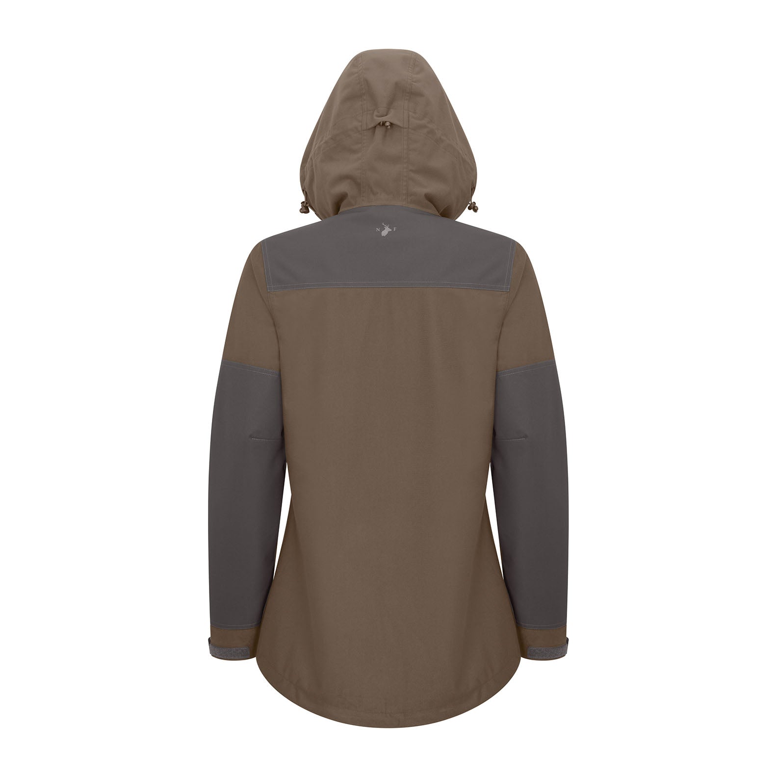 Brown and gray hooded jacket from the New Forest Ladies Nightjar Smock collection