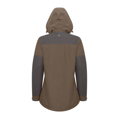 Brown and gray hooded jacket from the New Forest Ladies Nightjar Smock collection