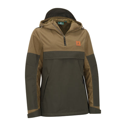 Two-tone hooded anorak of the New Forest Ladies Nightjar Smock for stylish outdoor wear