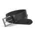 Stylish Black Leather Belt with Silver Buckle for country clothing and outdoor adventures