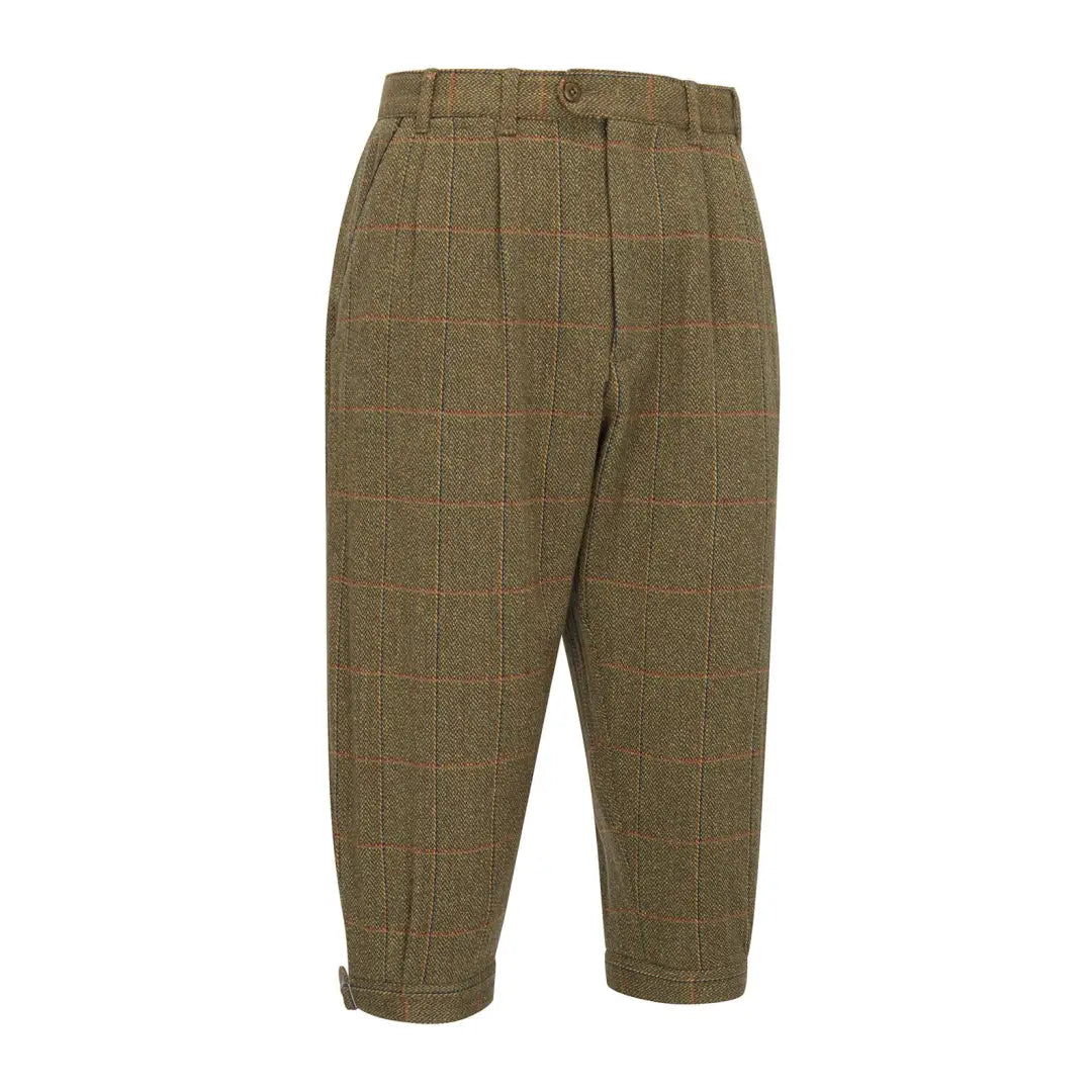 Olive green tweed plus fours with windowpane check from New Forest Maverick Waterproof