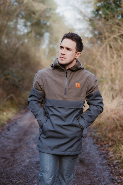 Two-tone hooded anorak from the Forest Nightjar Smock collection, perfect for outdoor adventures