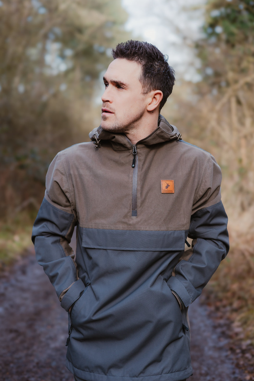 Stylish Two-tone Hooded Anorak, perfect for your Forest Nightjar Smock adventures