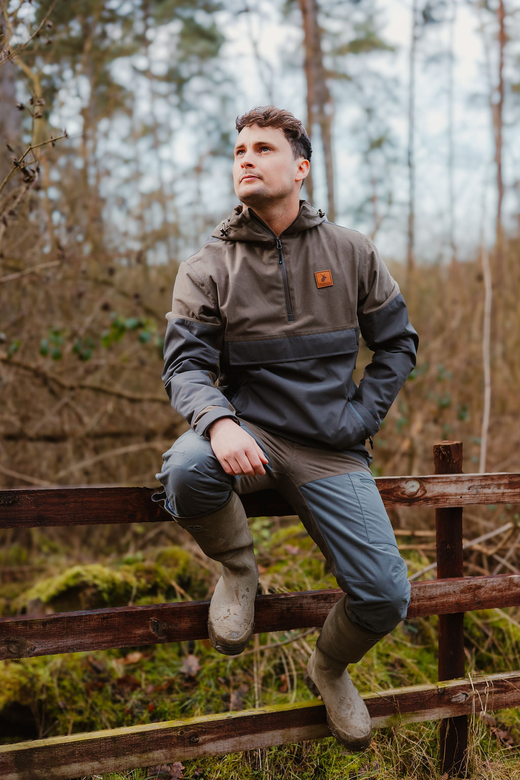 Man wearing Forest Nightjar Trousers for outdoor adventures in nature