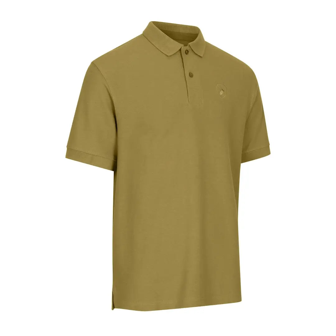 Olive green Forest Pique Polo Shirt with short sleeves and small chest logo