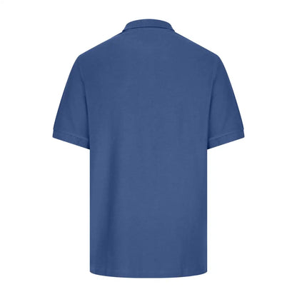 Blue New Forest Pique Polo Shirt with short sleeves for casual style