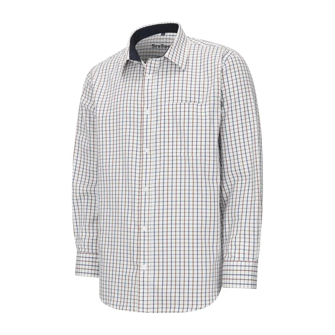 White checkered Tattersall Shirt in cotton fabric, perfect from New Forest Premium