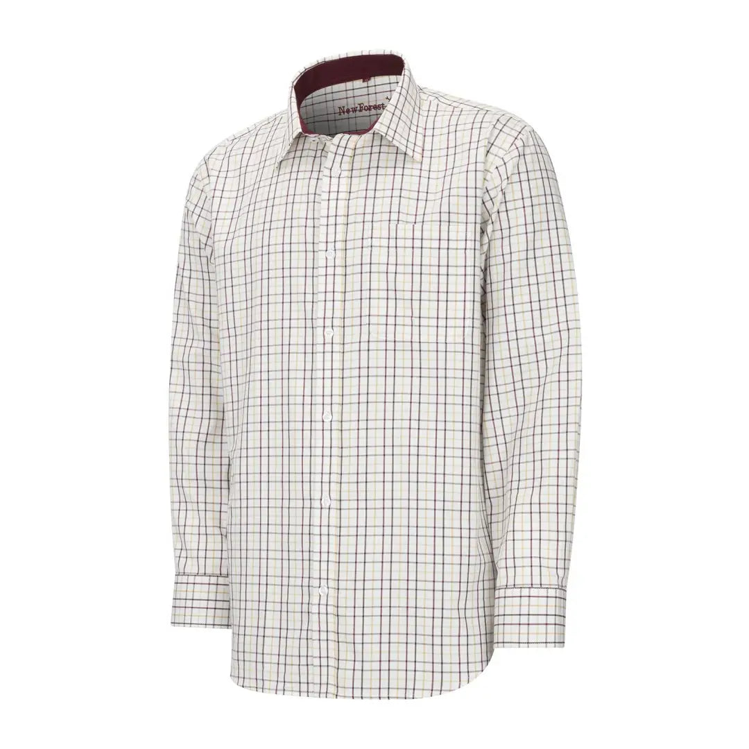 White checkered Tattersall shirt in cotton fabric, crafted to the highest standards