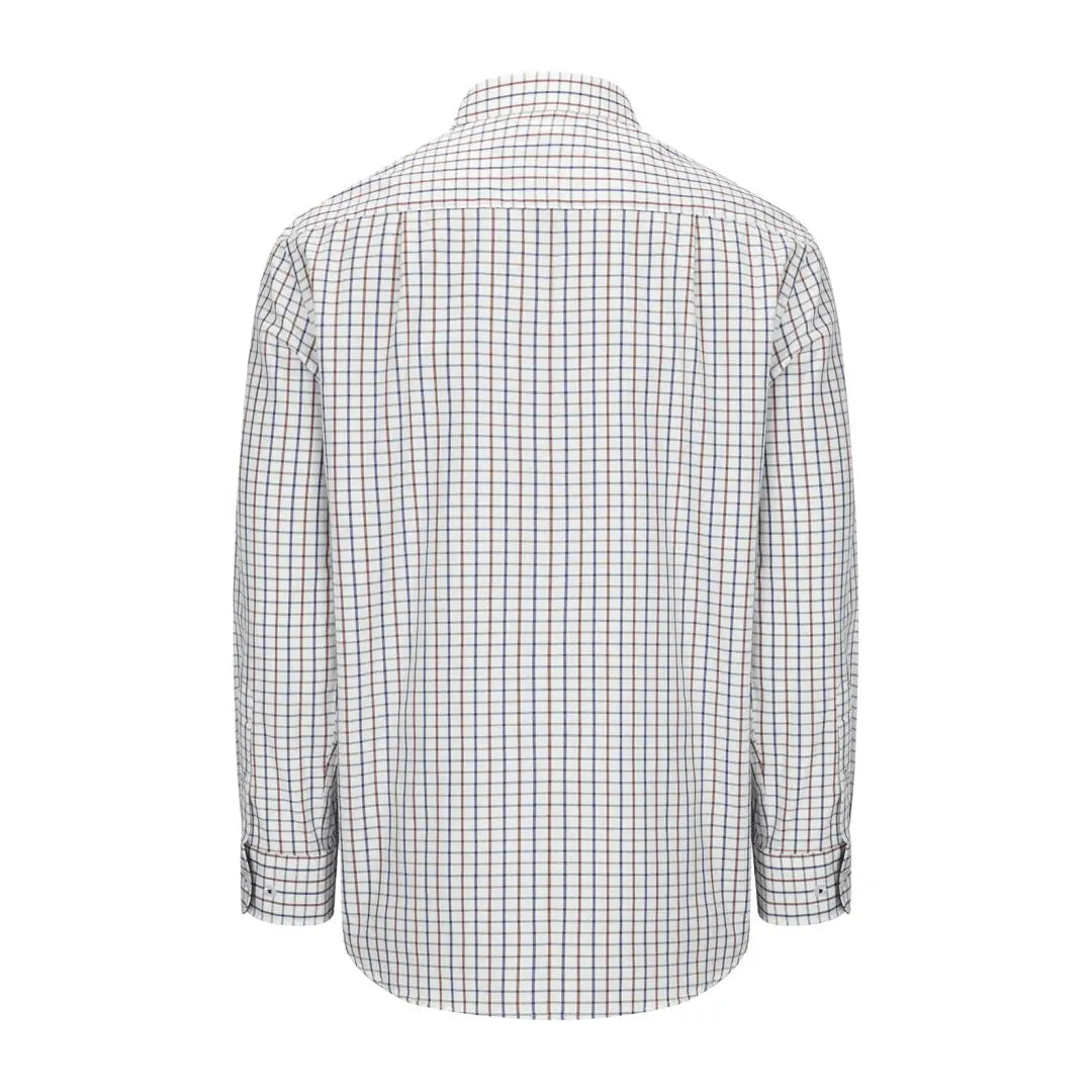 White checkered Tattersall shirt in cotton fabric from New Forest Premium collection