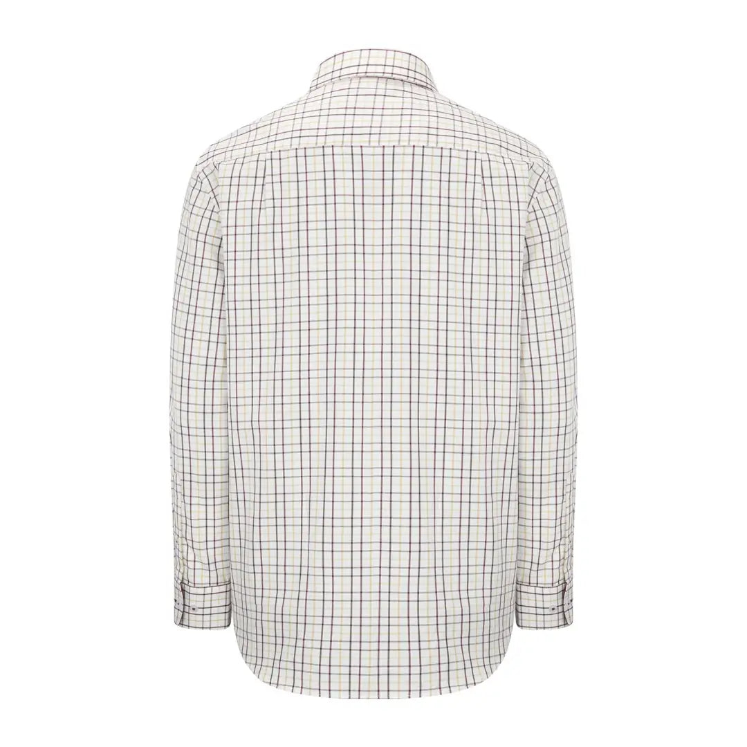 White button-up New Forest Premium Tattersall Shirt in black and gray cotton fabric