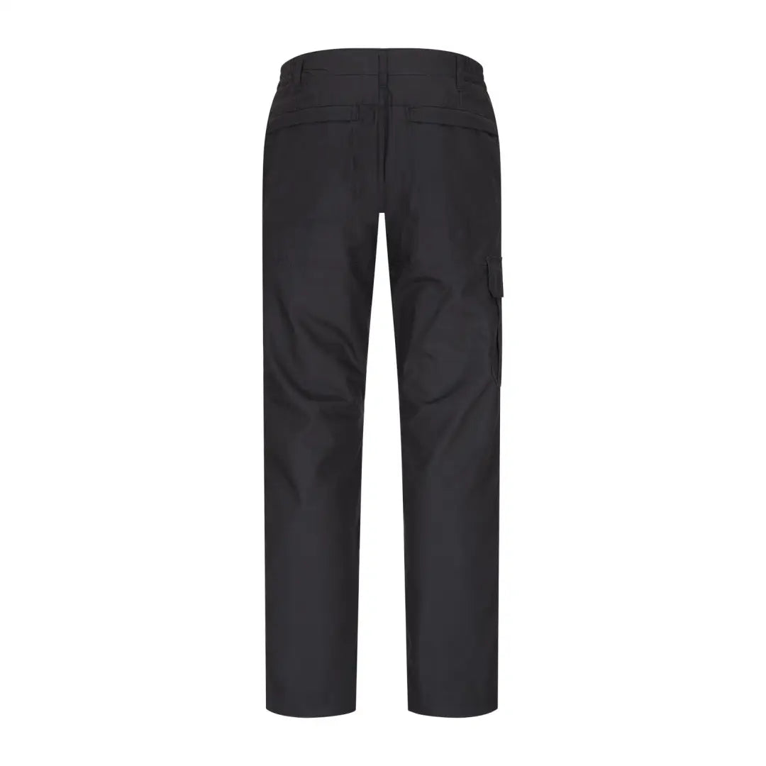 Black cargo-style New Forest Trail Trousers with side pockets for outdoor adventures