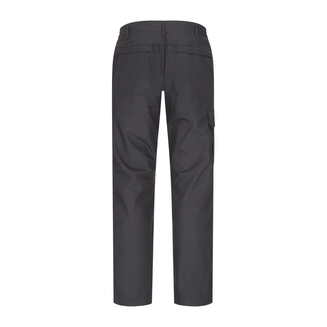 Dark gray cargo pants with side pockets, perfect for your Forest Trail Trousers adventure