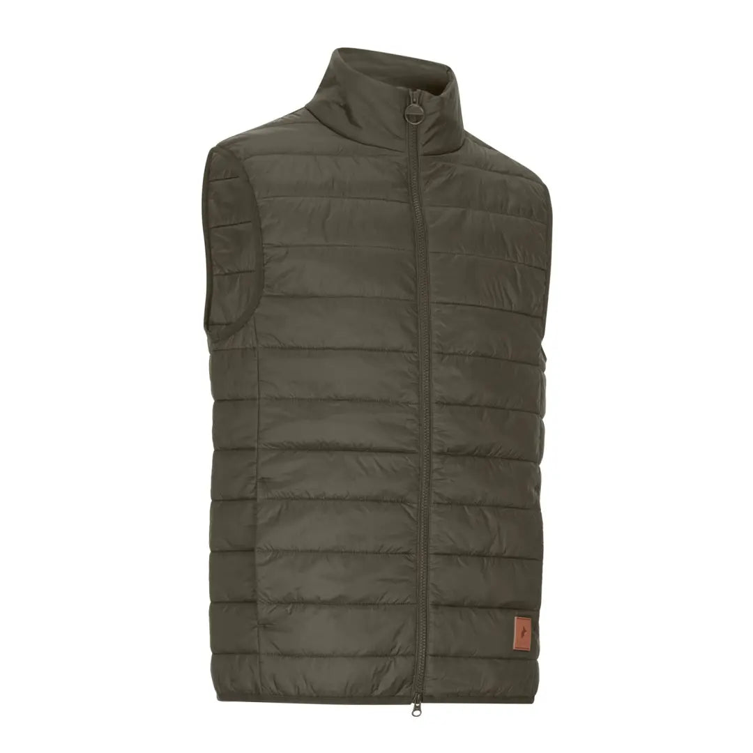 Olive green quilted puffer vest for your next Forest Trek adventure. Perfect trek gilet!