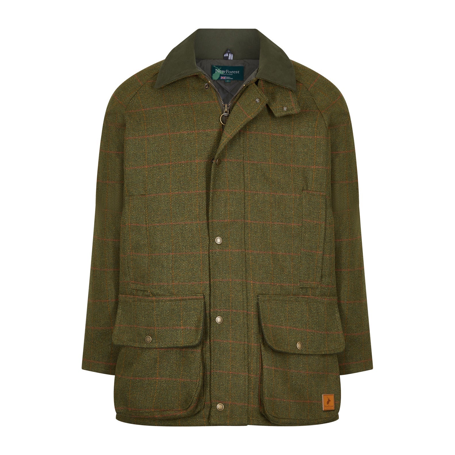 Green tweed jacket from New Forest, an ultimate English made tweed for shooting