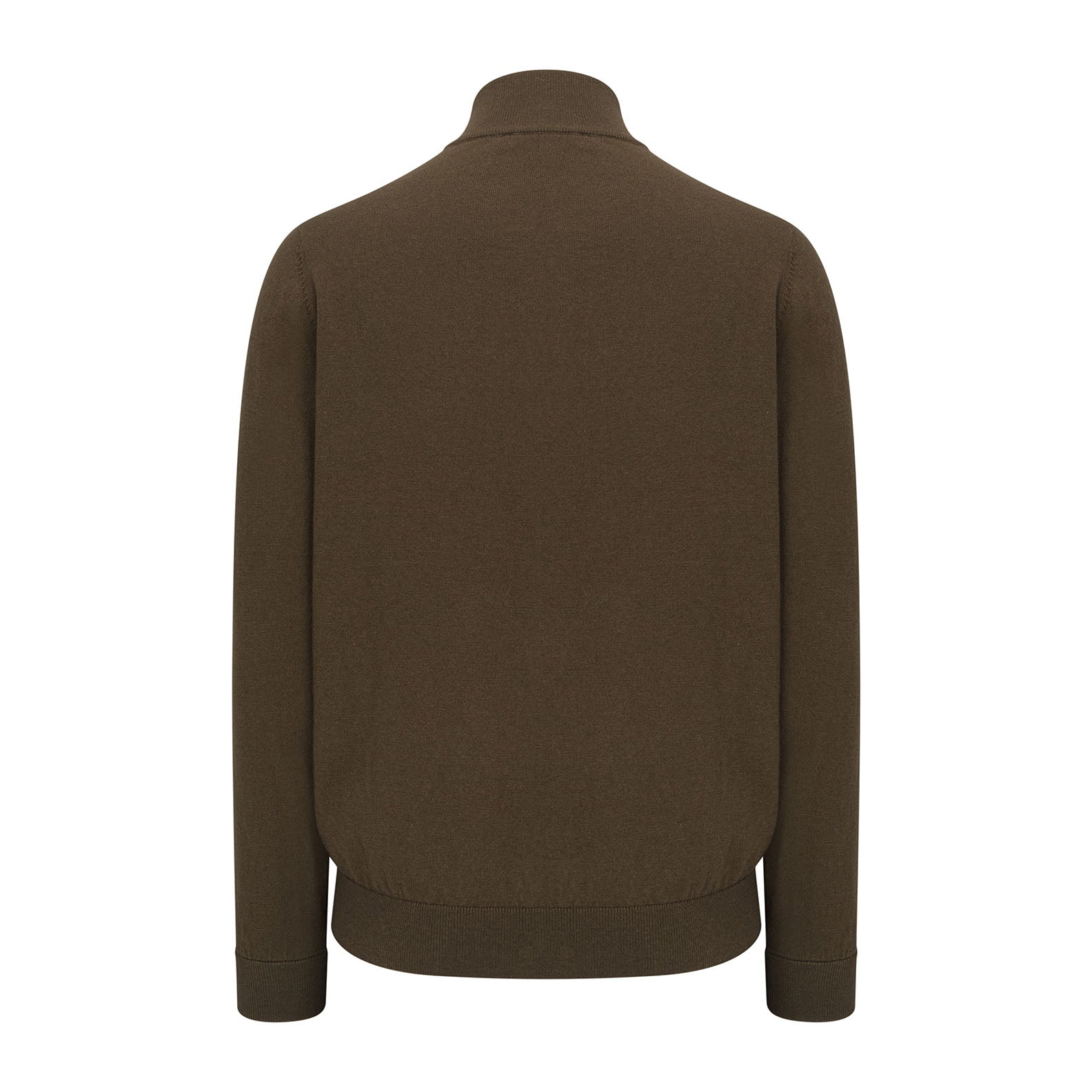 Olive green zip neck jumper, the perfect stylish layer for your outdoor adventures