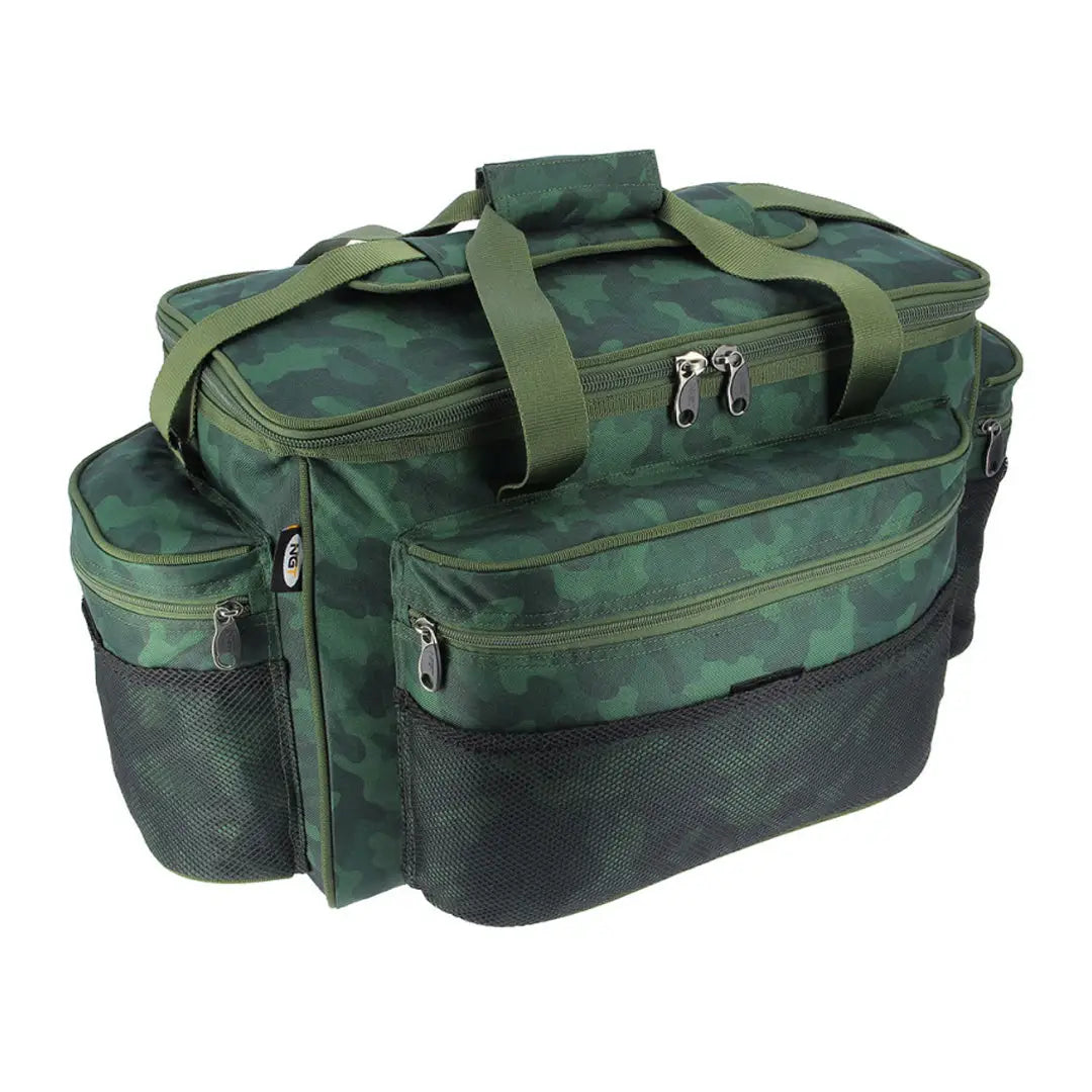 Camouflage-patterned NGT 4 Compartment Carryall bag, perfect for country clothing and hunting