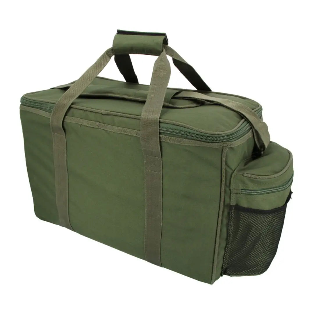 Olive green NGT 4 Compartment Carryall bag perfect for country clothing and hunting adventures