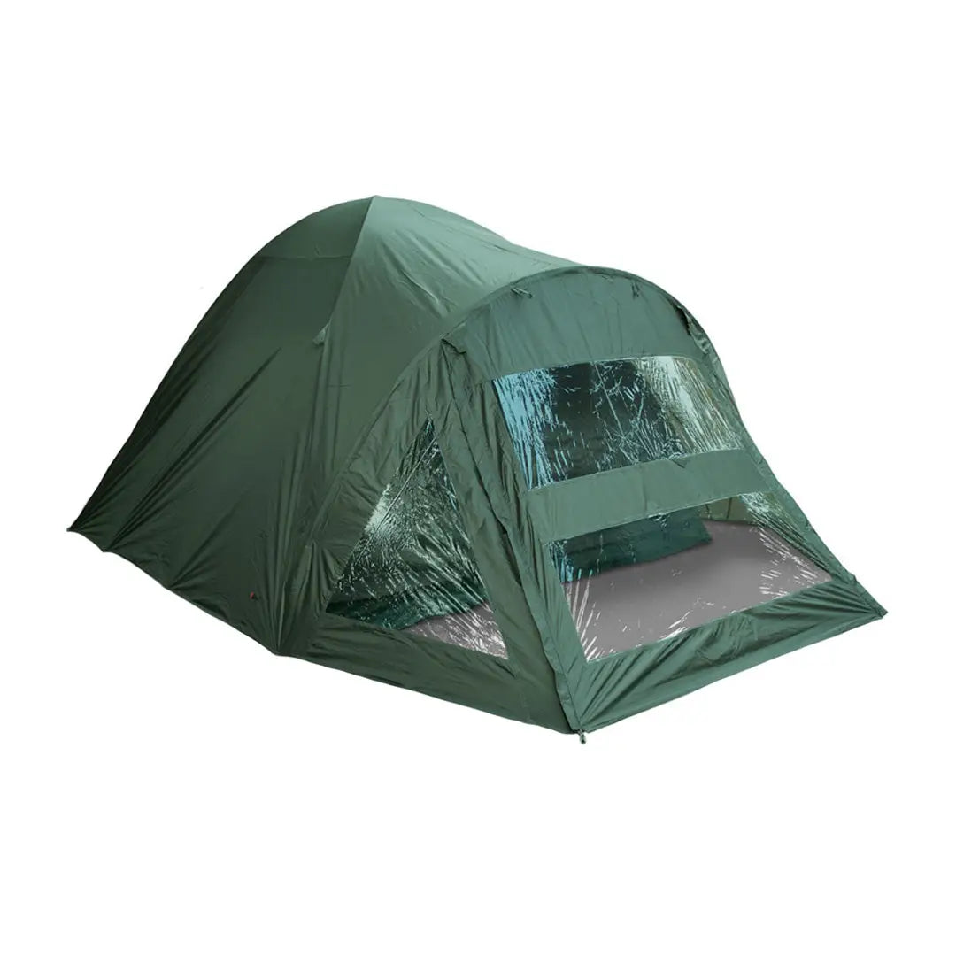 Green NGT Domed Double Skinned 2 Man Bivvy with transparent window panel