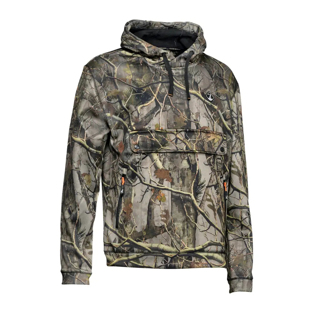 Percussion Hooded Sweatshirt in woodland camouflage pattern for stylish hunting