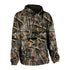 Percussion Hooded Sweatshirt featuring woodland camo pattern and black collar