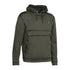 Olive green Percussion hooded sweatshirt featuring pocket and zip details