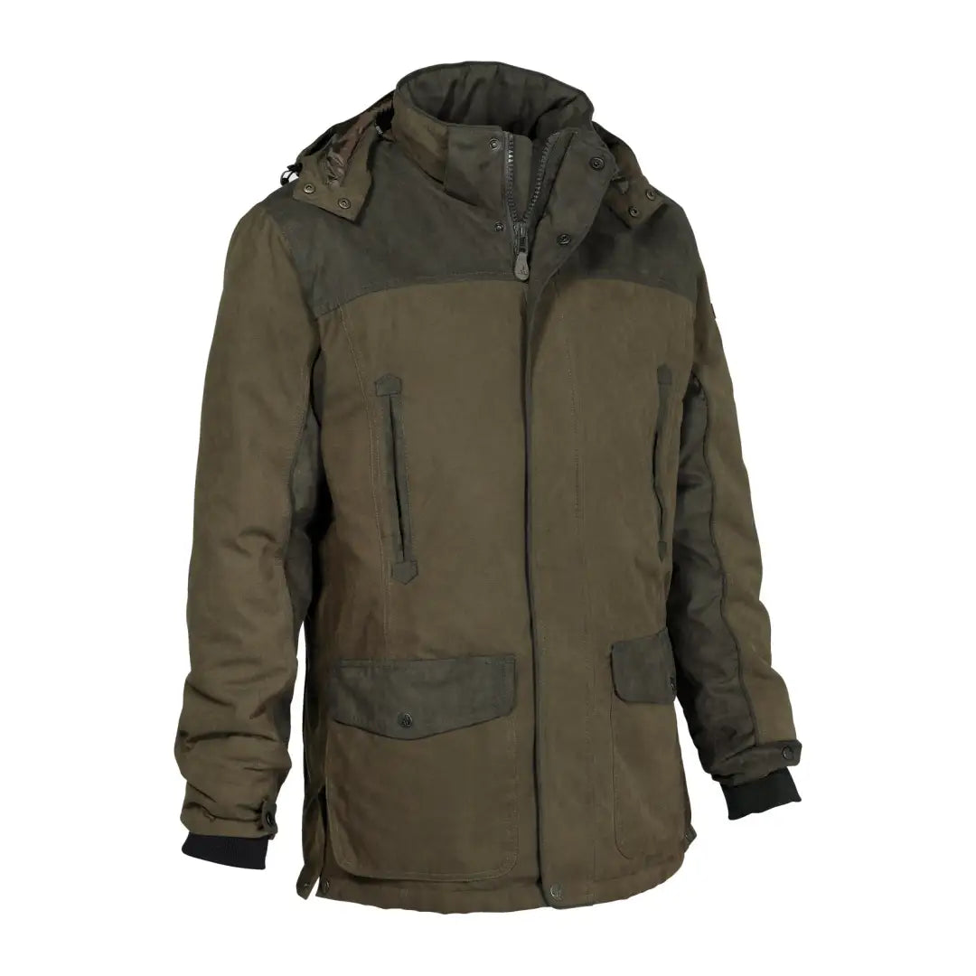 Olive green Percussion Rambouillet Original Jacket with a hood and pockets