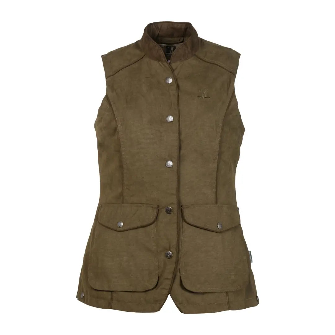 Olive green sleeveless Percussion Rambouillet Original hunting vest with pockets