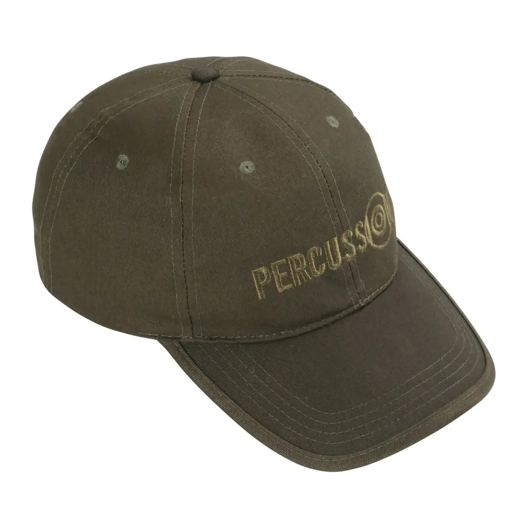 Olive green Percussion Savane Cap with PERCUSS embroidery on the side