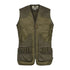 Olive green Percussion Savane Hunting Vest features pockets and front zipper for outdoor gear