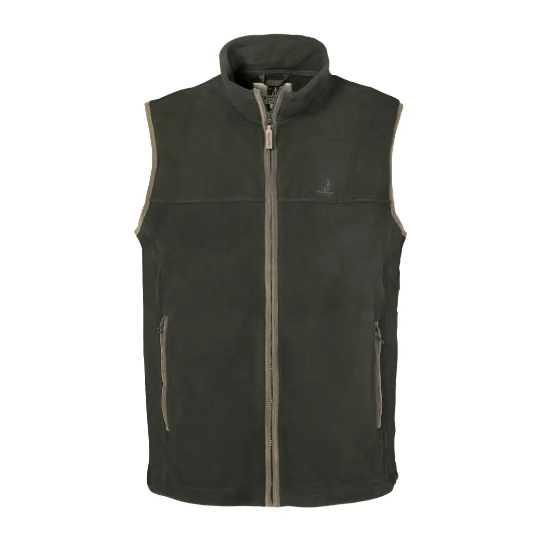 Dark green Percussion Scotland Children’s fleece gilet with zipper and side pockets