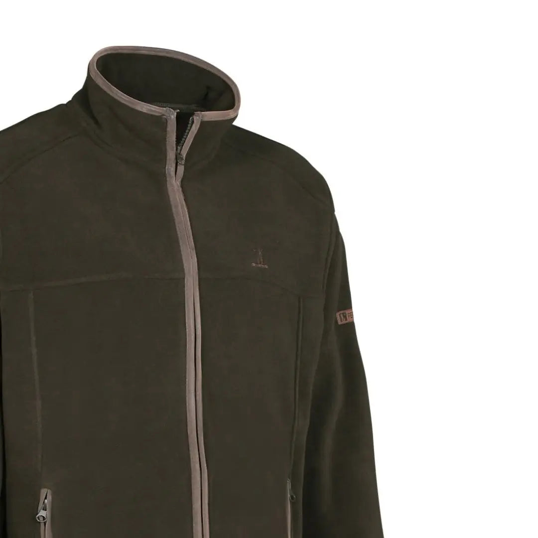 Dark green fleece jacket with zipper and zipped hand pockets from Percussion Scotland Fleece