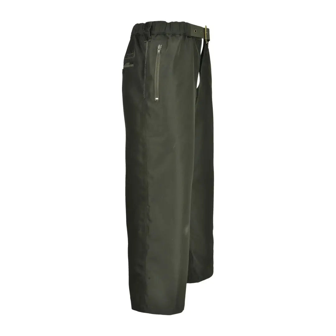 Dark green cargo pants with zippered pockets from Percussion Stronger Chaps collection