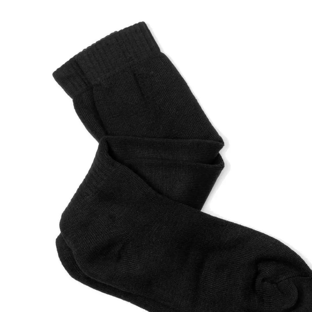 Black folded ankle sock from Percussion Terry-Cloth Socks collection