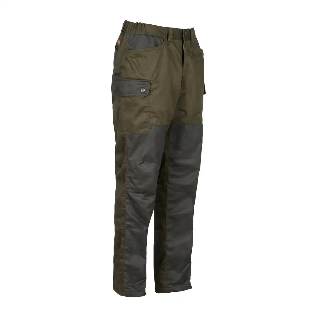 Rugged olive green Percussion Tradition Warm Trousers with reinforced knees and pockets