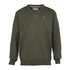 Dark green Percussion V-Neck Hunting Sweater with embroidered logo on chest