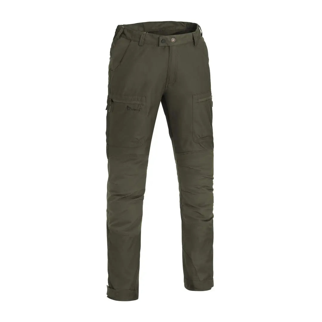 Olive green Pinewood Caribou TC Men’s Trousers, perfect outdoor hiking trousers with pockets