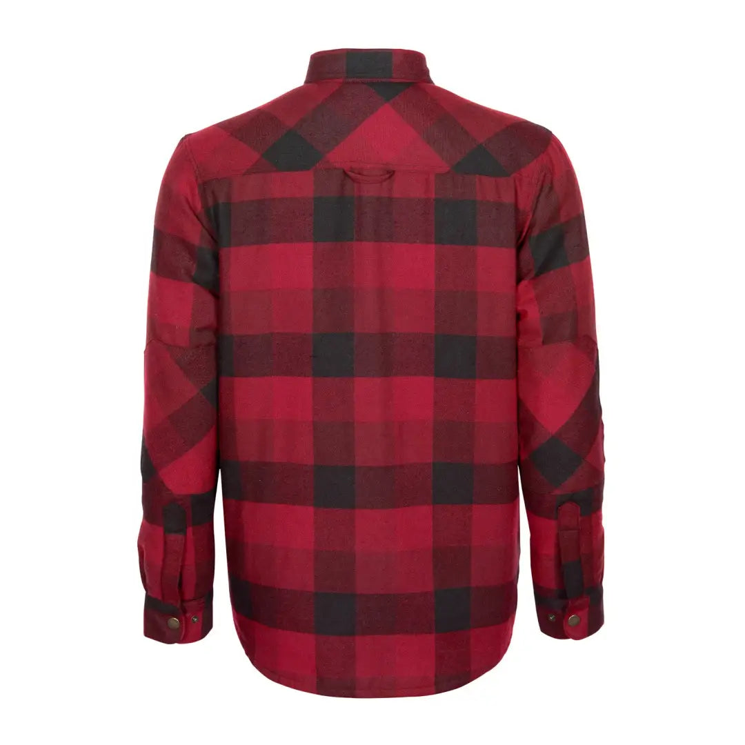 Red and black plaid flannel shirt from Pinewood Ladies Canada, perfect for stylish comfort