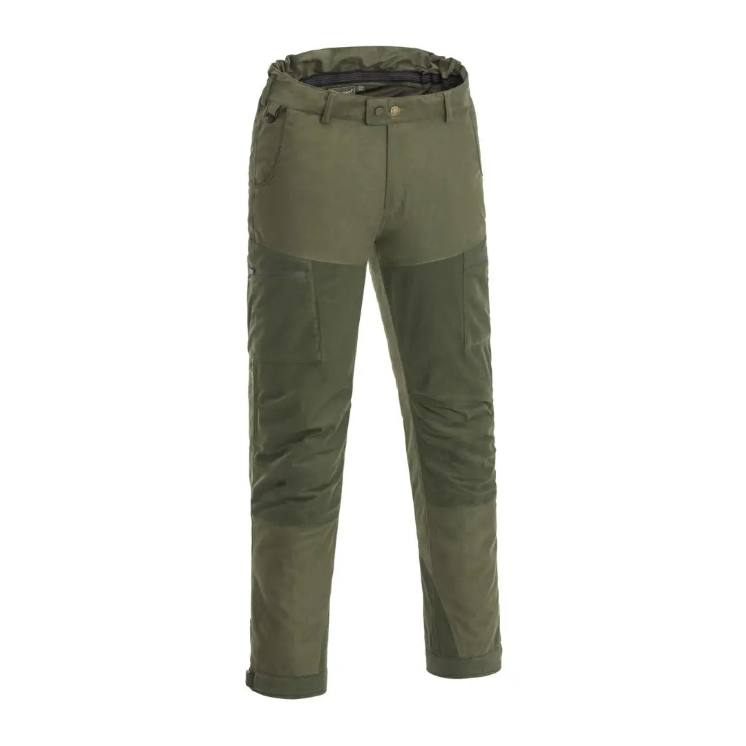 Olive green Pinewood Retriever Active Hunting Trousers with reinforced knees and pockets