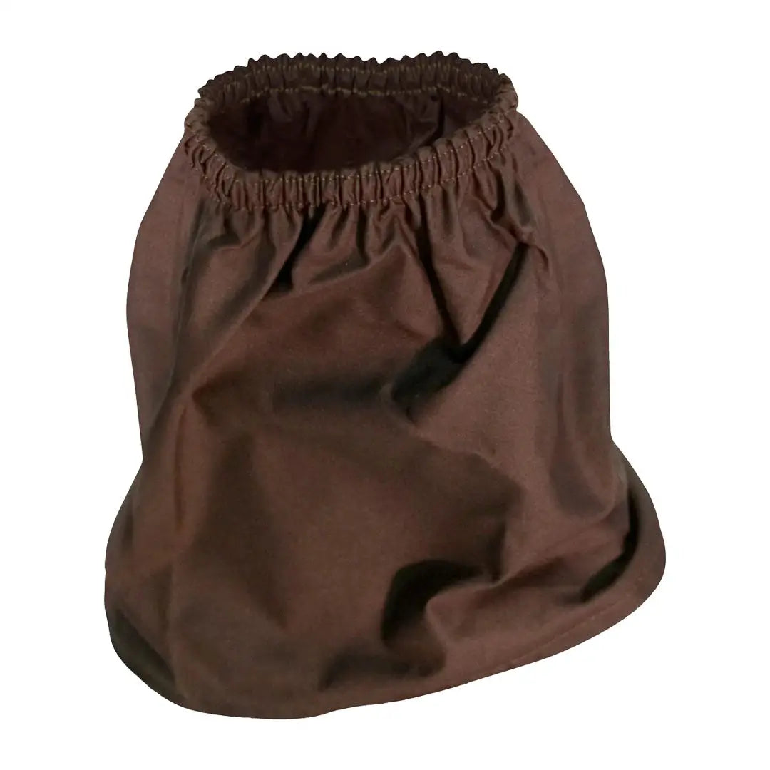 Brown waterproof boot cover with elastic top edge, perfect for keeping out burrs and grass seeds