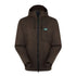 Brown hooded Ridgeline Gradient Jacket with a teal logo, perfect choice for the British Isles